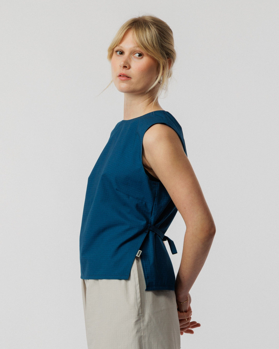 Aimee Tie Top - Marine