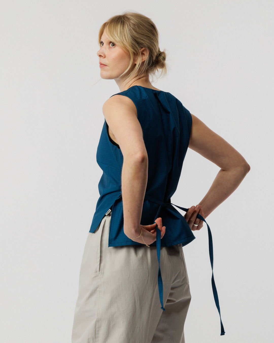 Aimee Tie Top - Marine