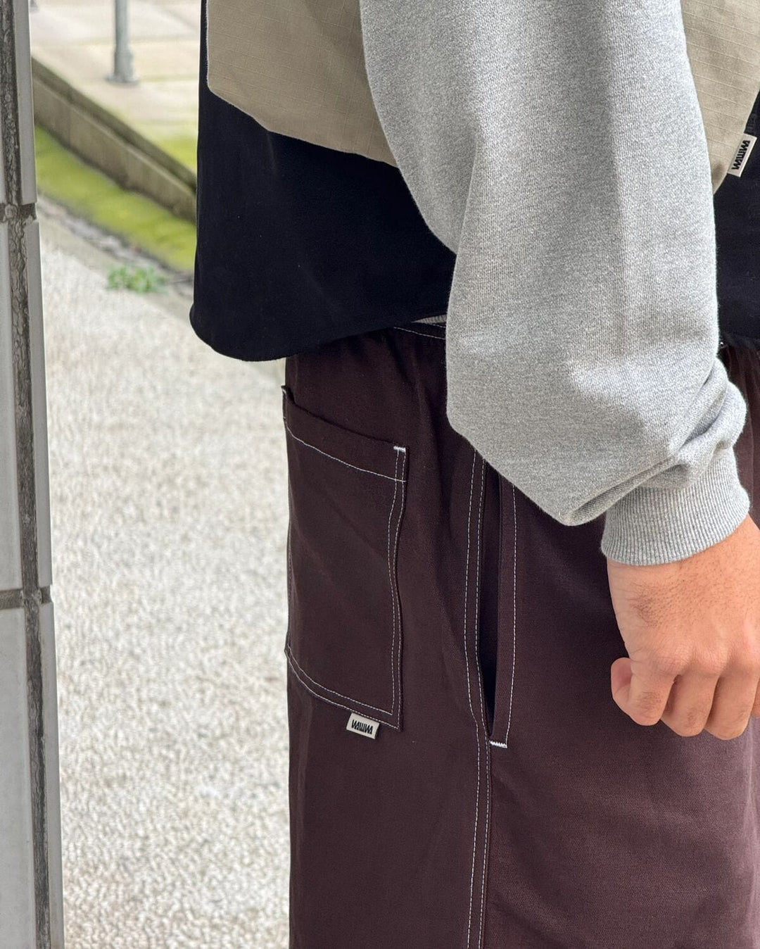 Zama Pant - Brown/White