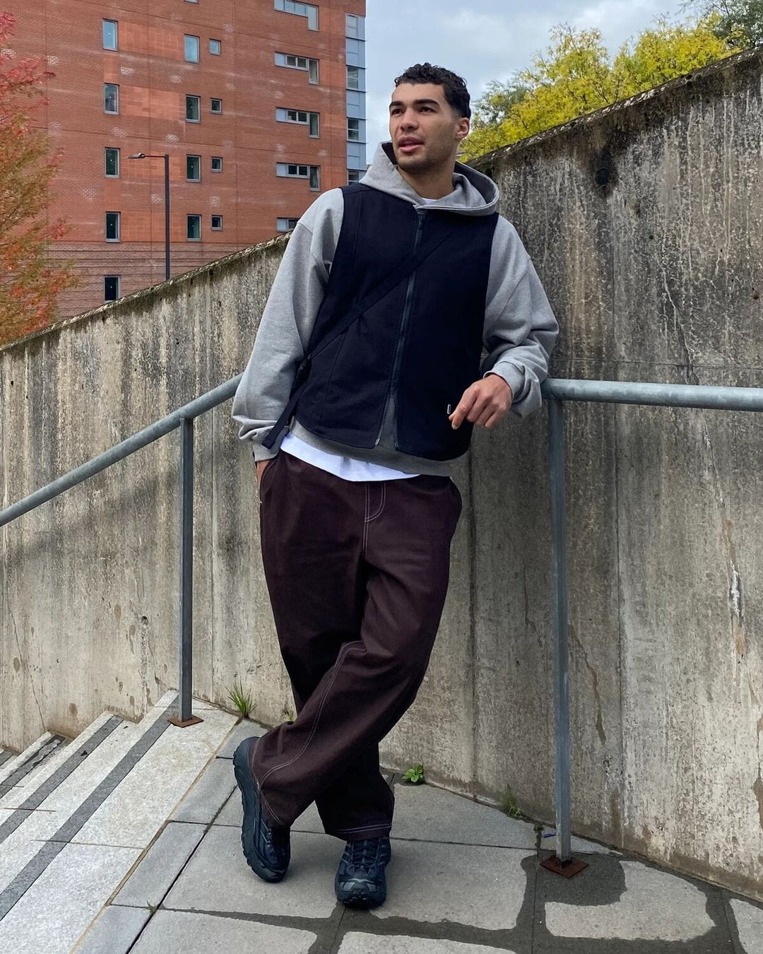 Zama Pant - Brown/White