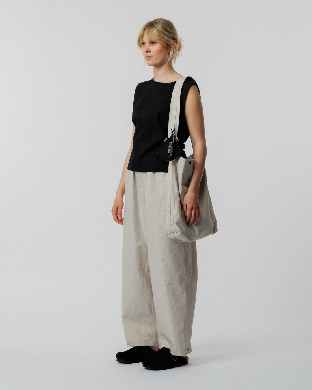 Ripstop Bar Tack Tote Bag - Stone