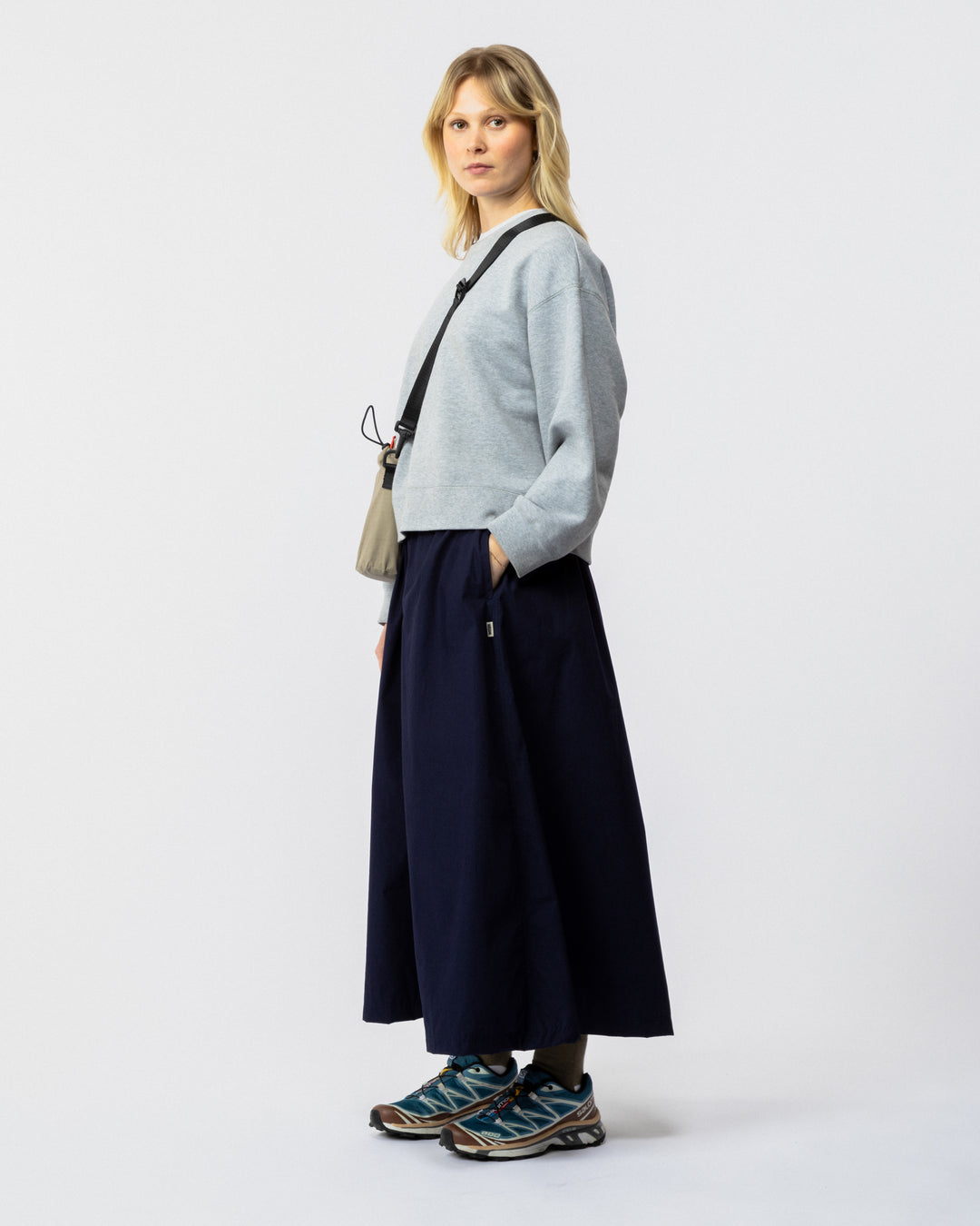 Ayla Poplin Skirt - Indigo Blue