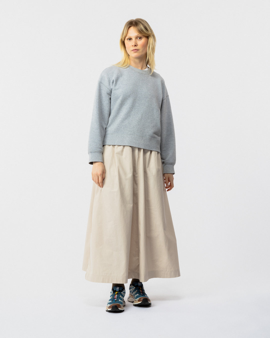 Ayla Poplin Skirt - Stone