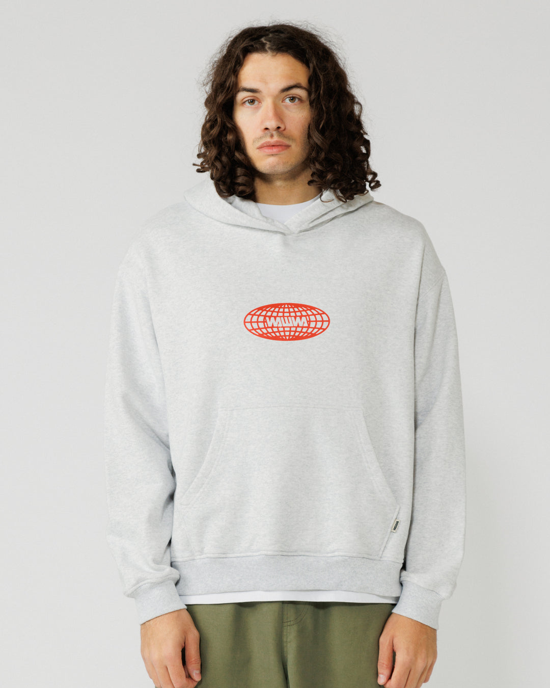 Global Logo Hoody - Marl Grey