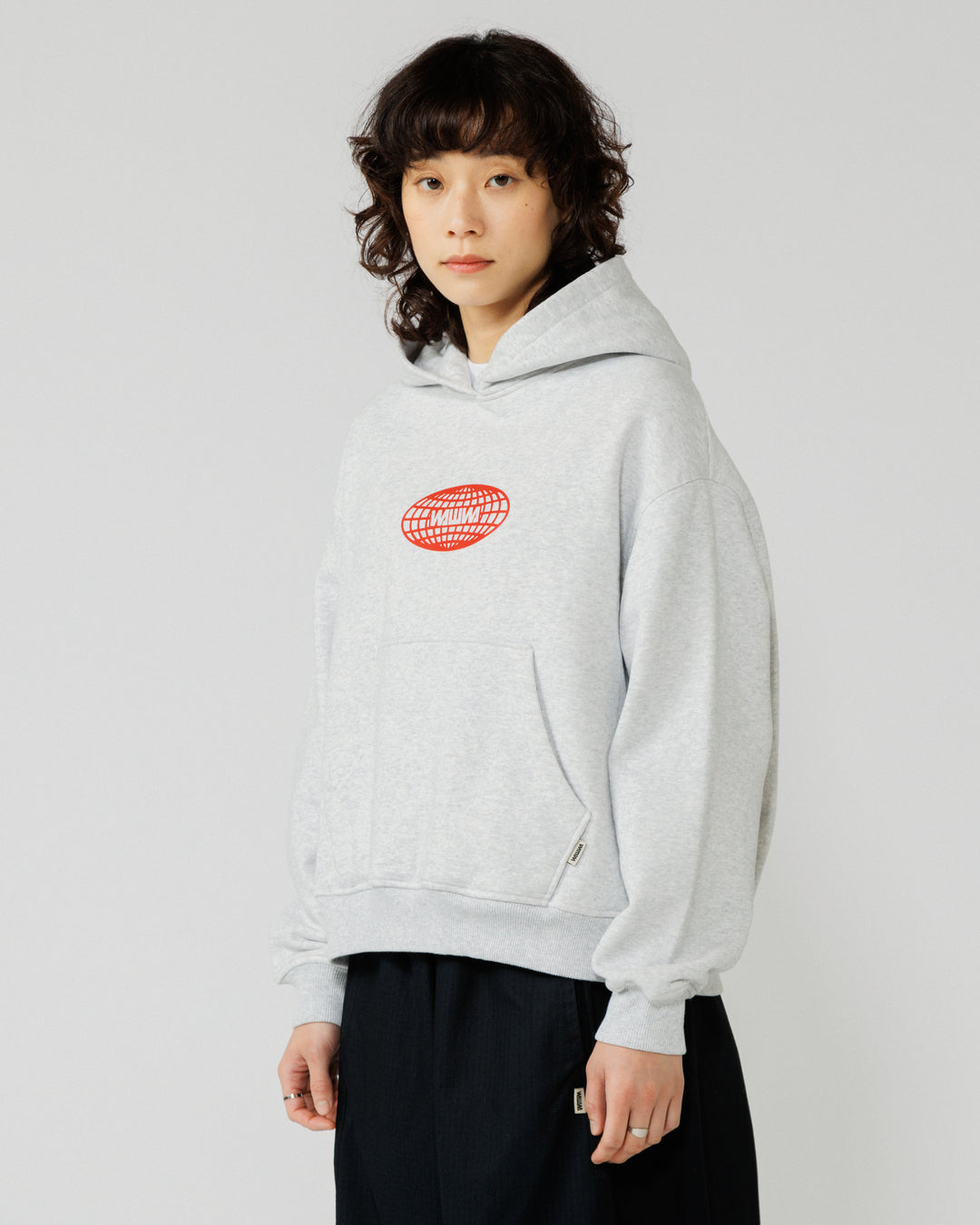Global Logo Hoody - Marl Grey