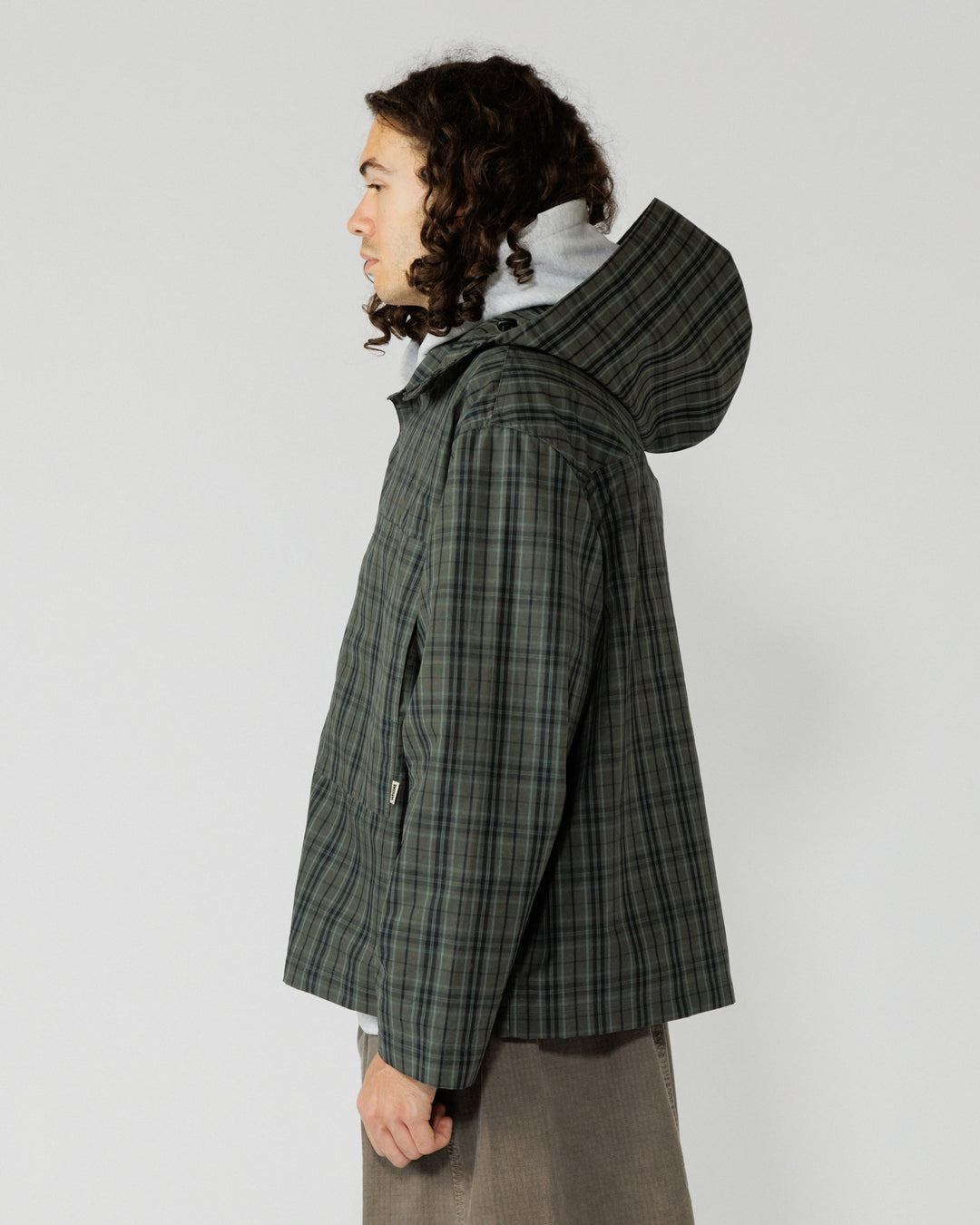 Nell Overshirt & Hood Set - Charcoal Check