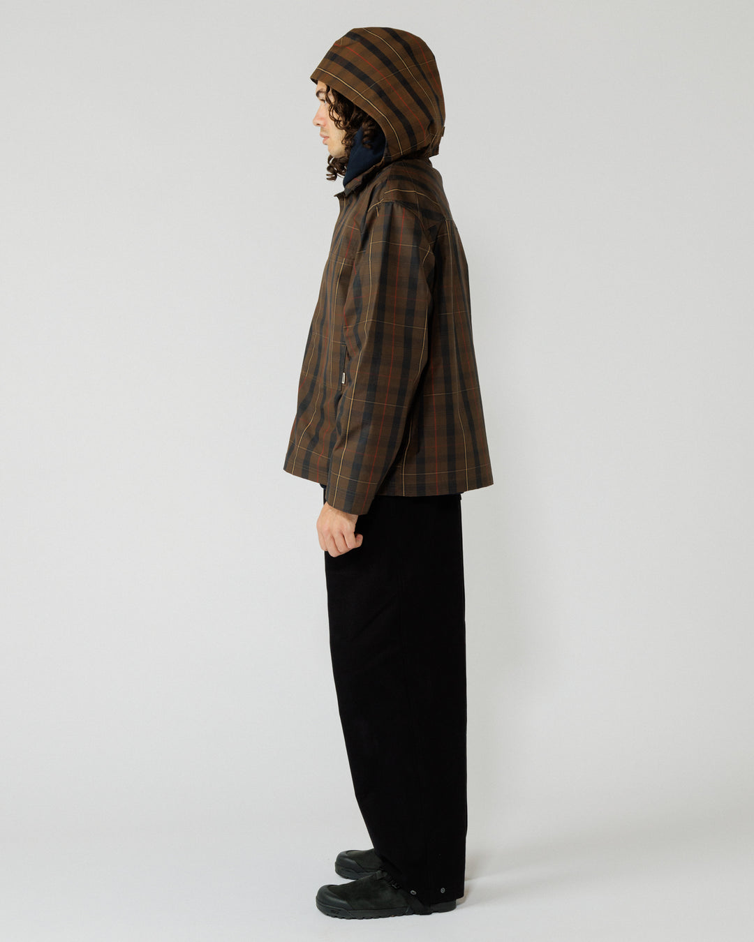 Nell Overshirt & Hood Set - Brown Check