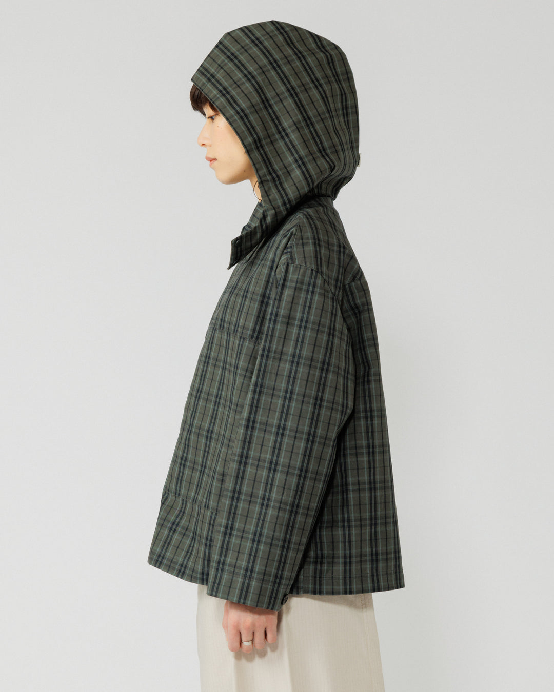 Nell Overshirt & Hood Set - Charcoal Check