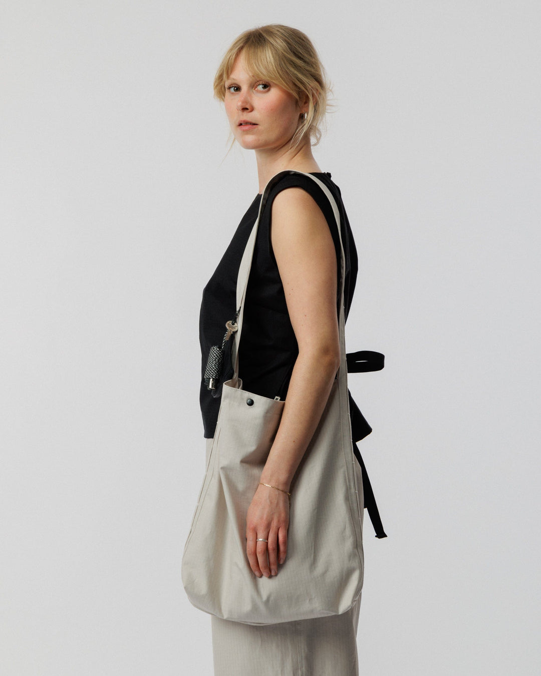 Ripstop Bar Tack Tote Bag - Stone