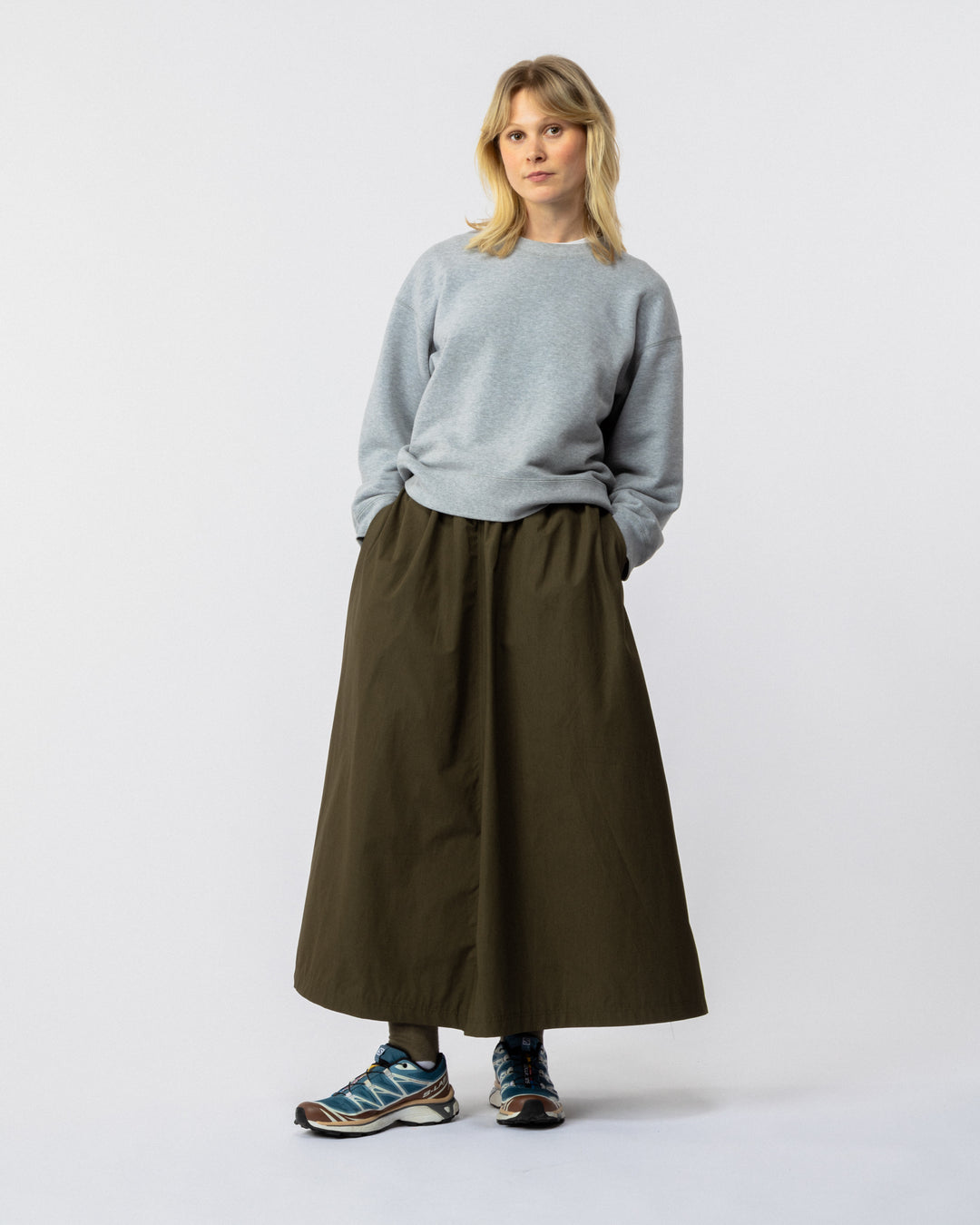 Ayla Poplin Skirt - Khaki