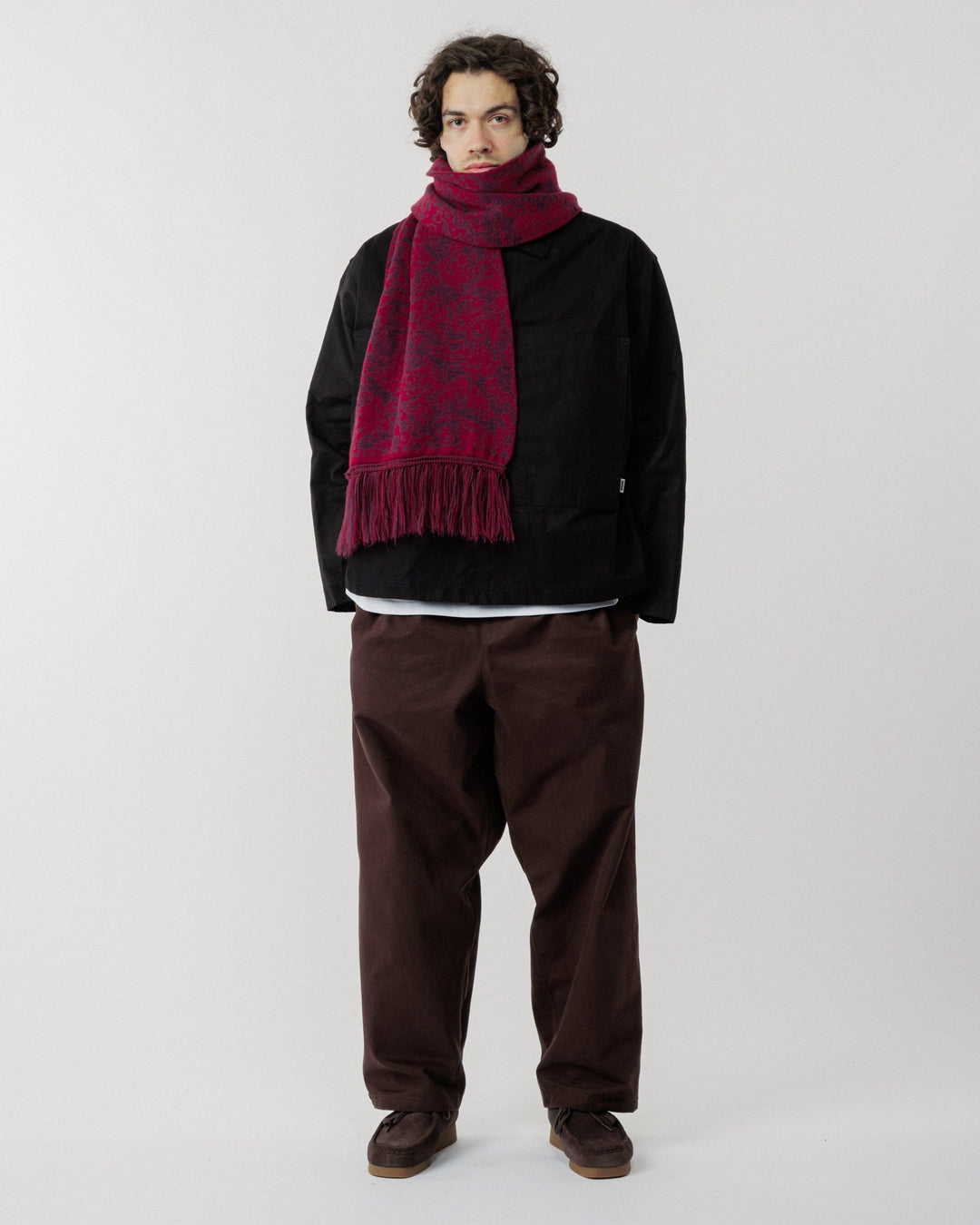 Barley Scarf - Burgundy/Wine