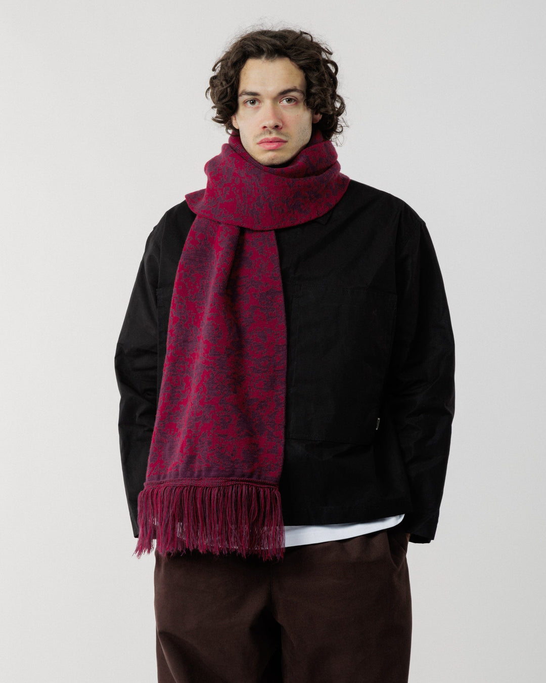 Barley Scarf - Burgundy/Wine