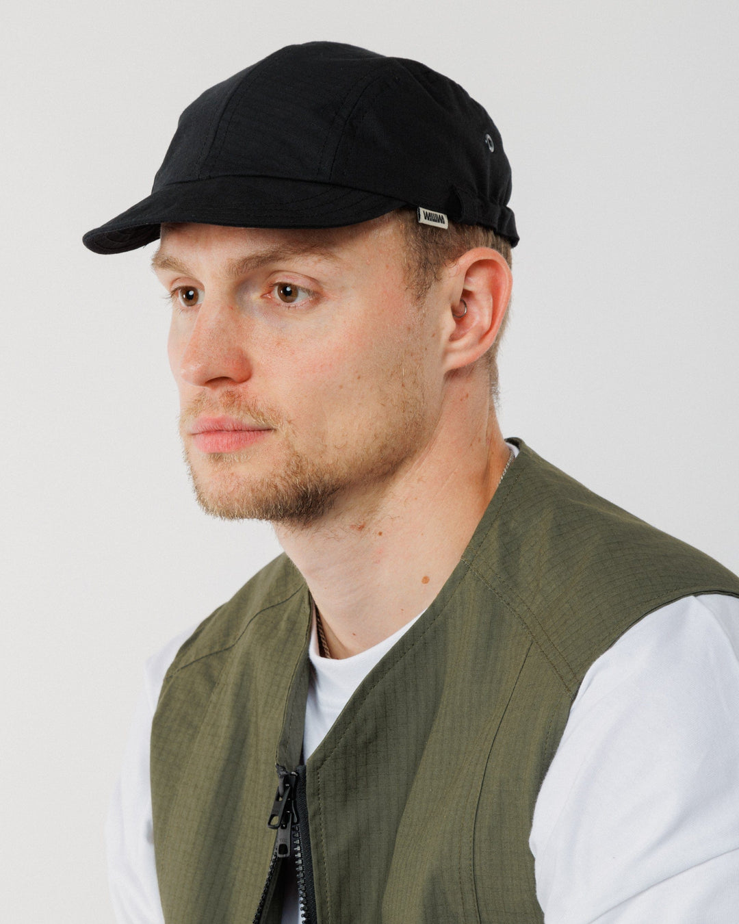 Moleskin Lined Oak Cap - Black