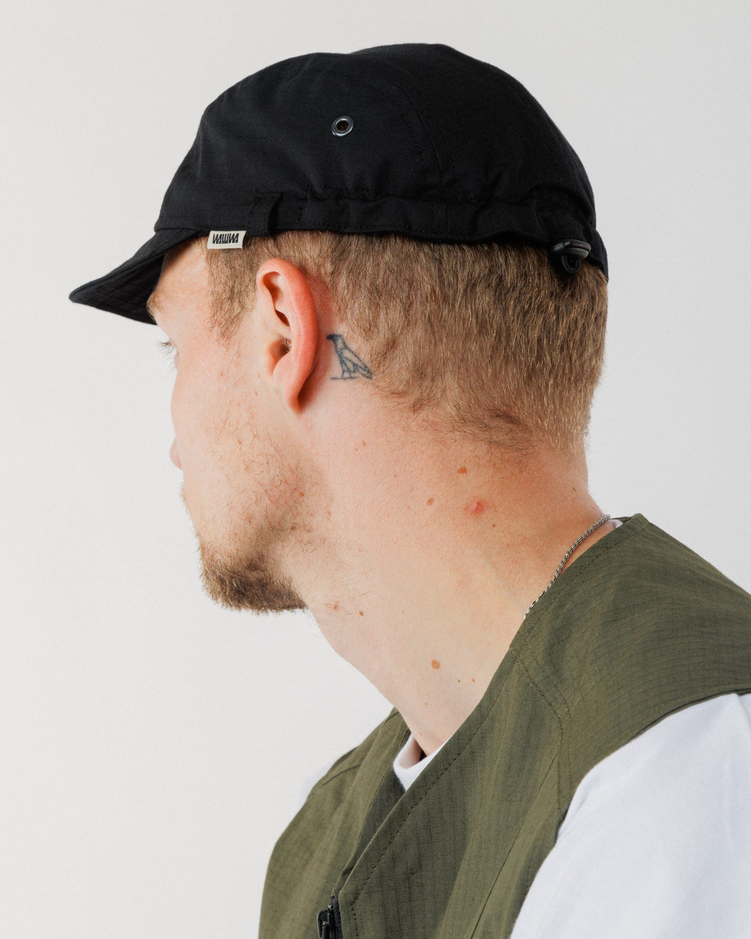 Moleskin Lined Oak Cap - Black
