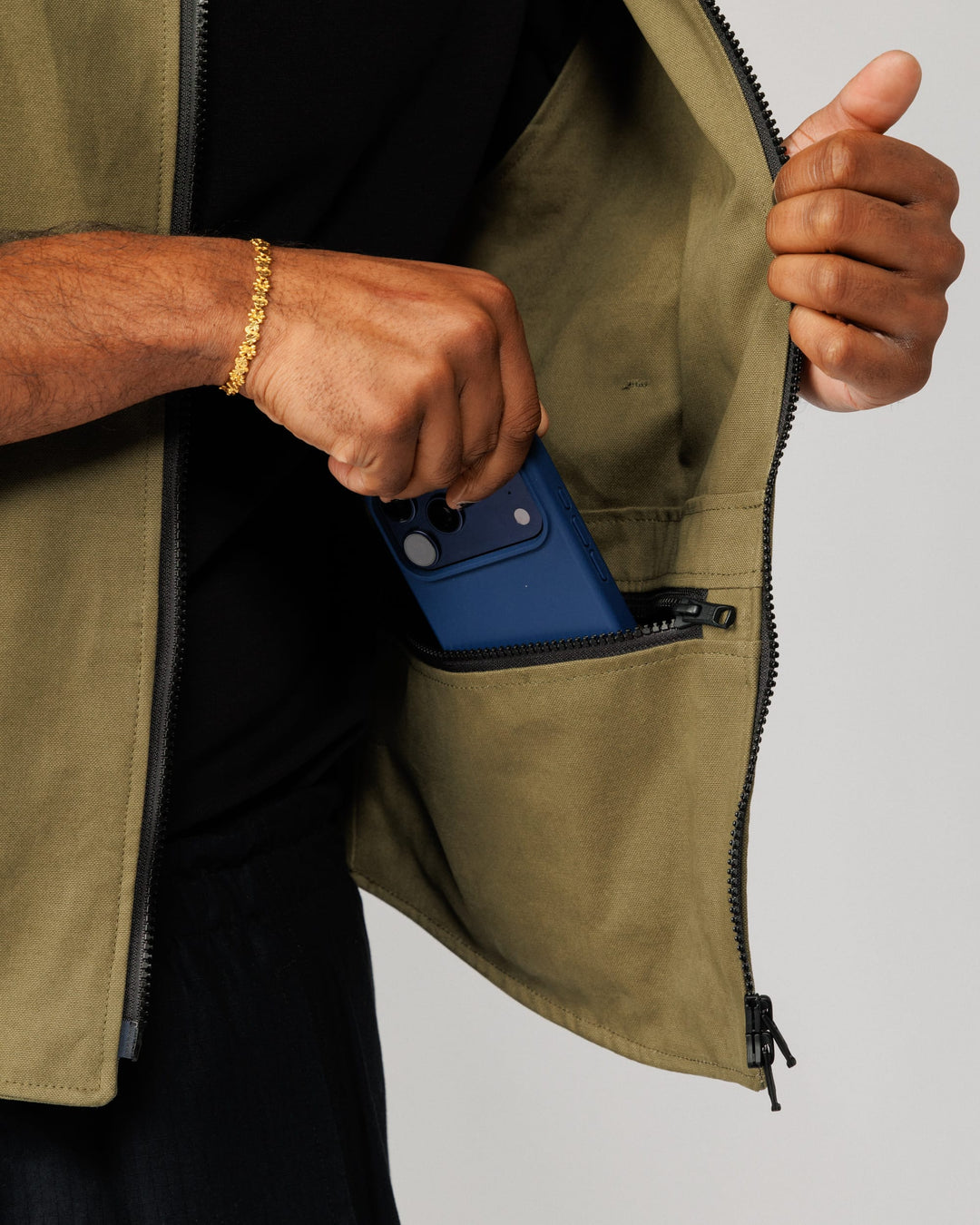 Multi-Pocket Mill Vest - Khaki Green