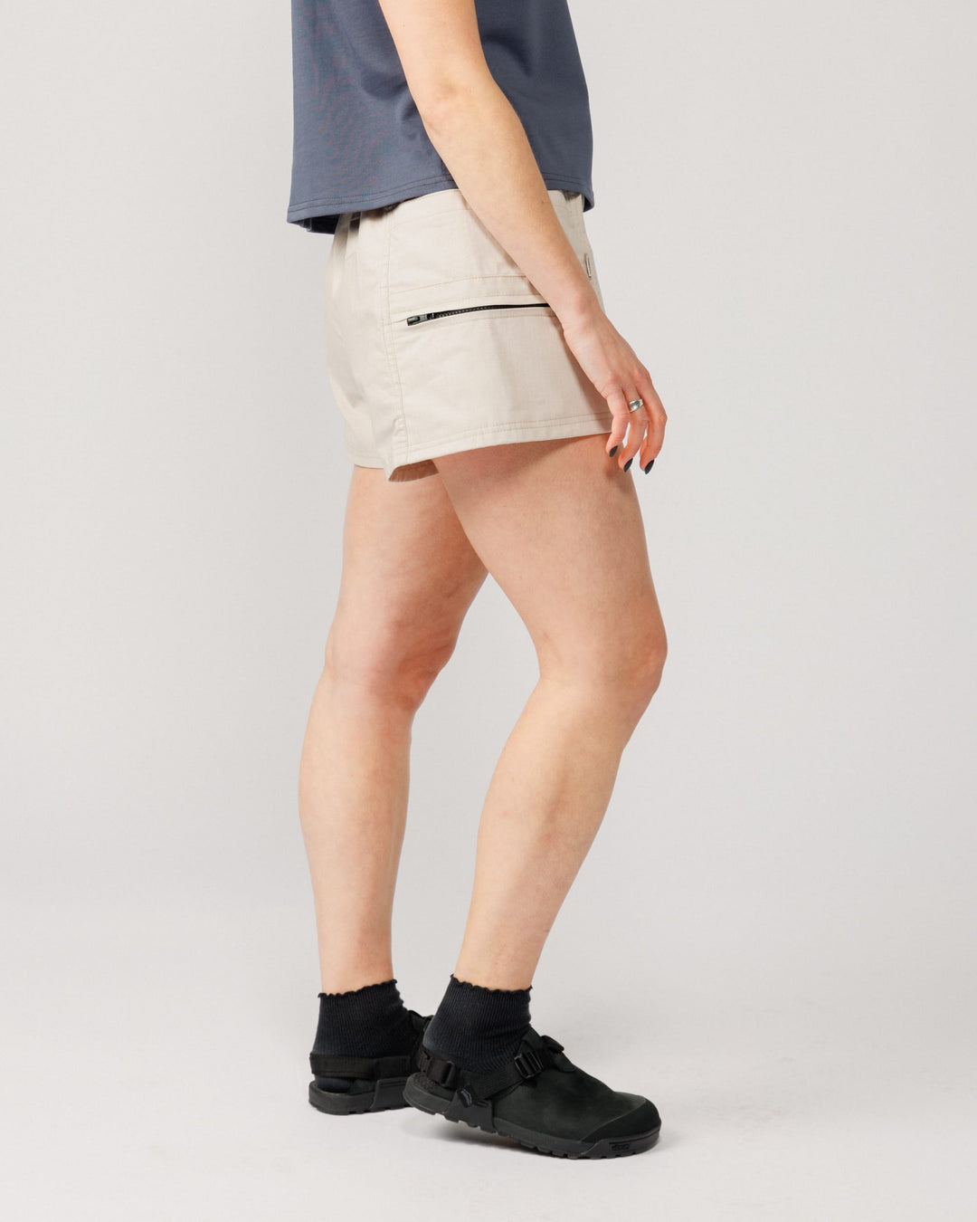 Ripstop Cropped Hiking Shorts - Stone