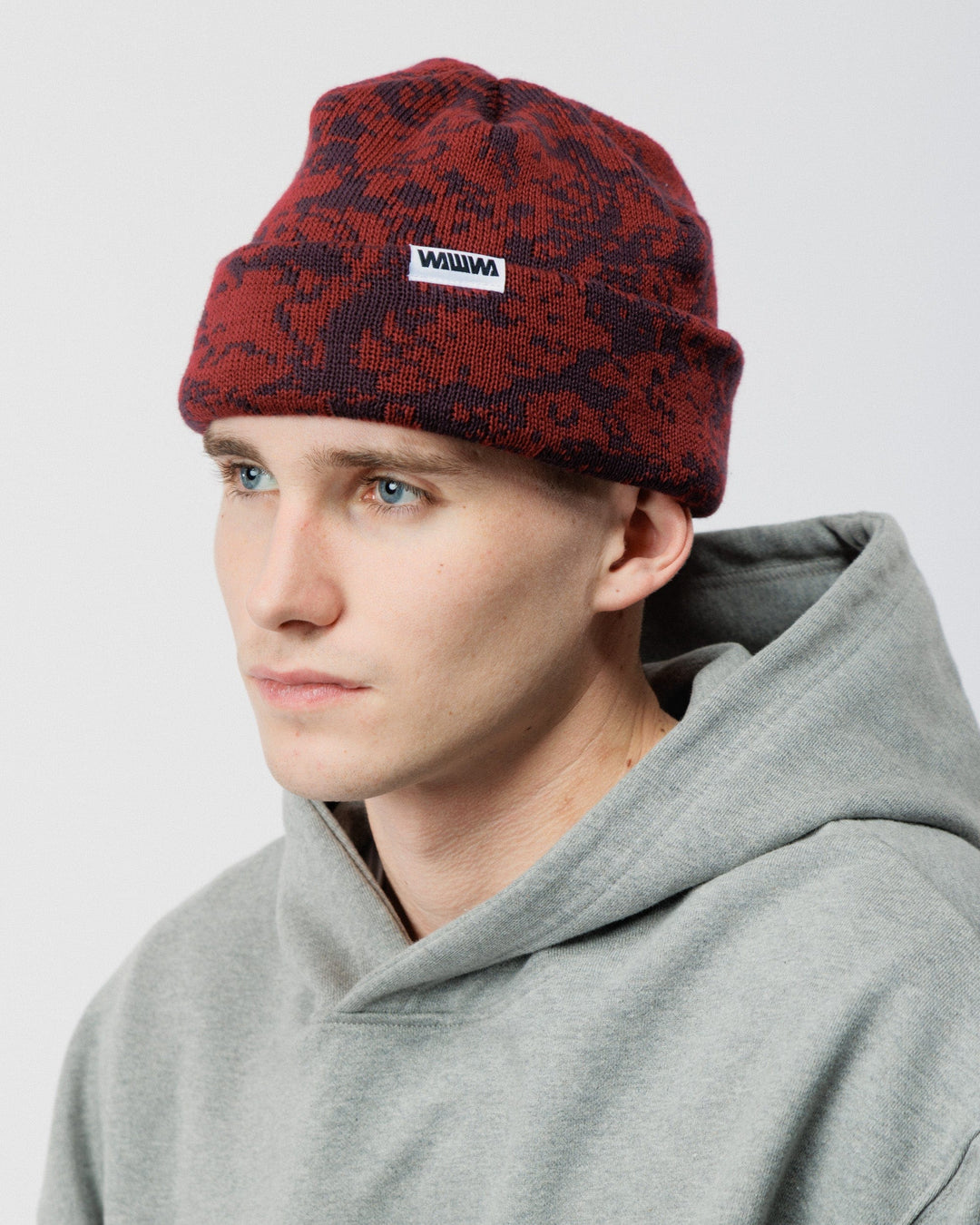 Barley Hat & Scarf Set - Burgundy & Wine