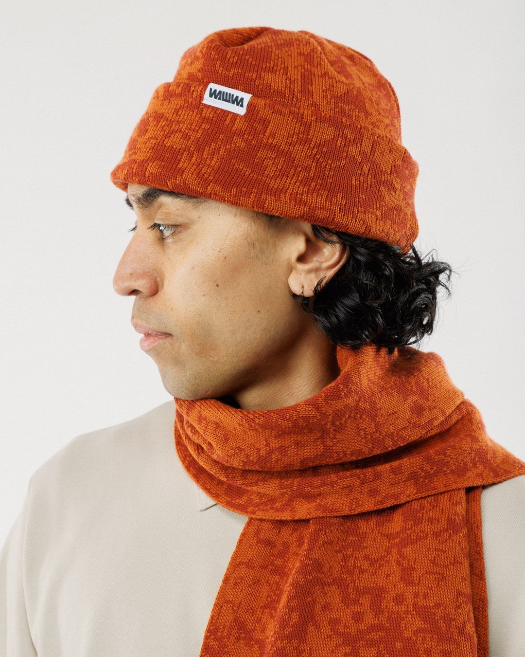 Barley Scarf - Terracotta & Rust