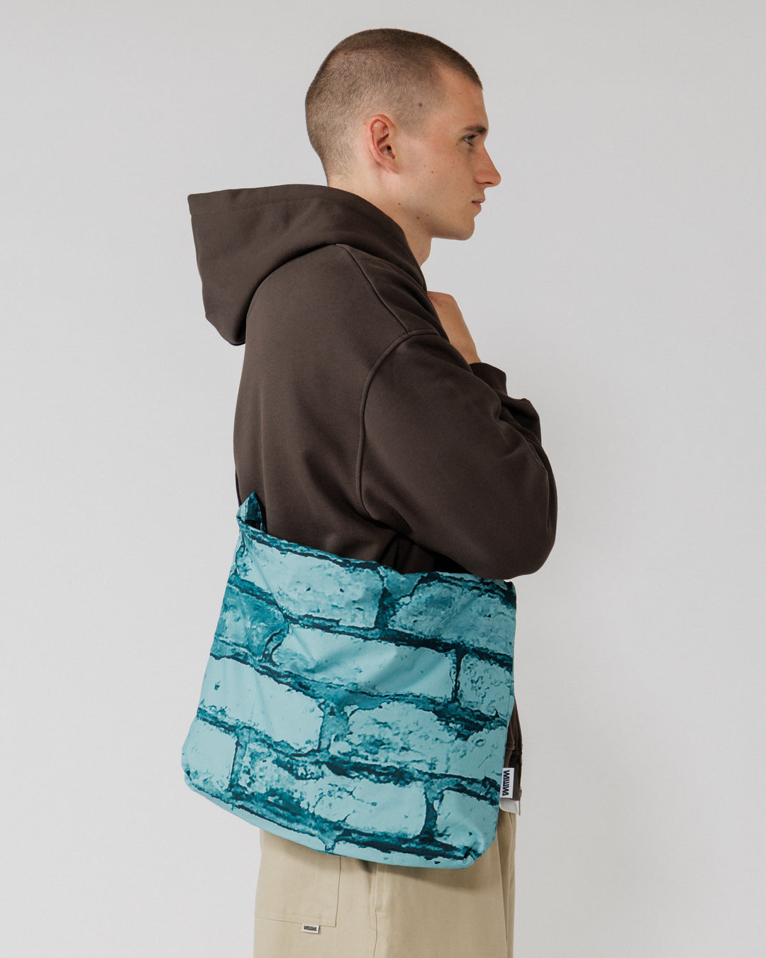 Water Resistant Messenger Bag - Blue Brick Camo