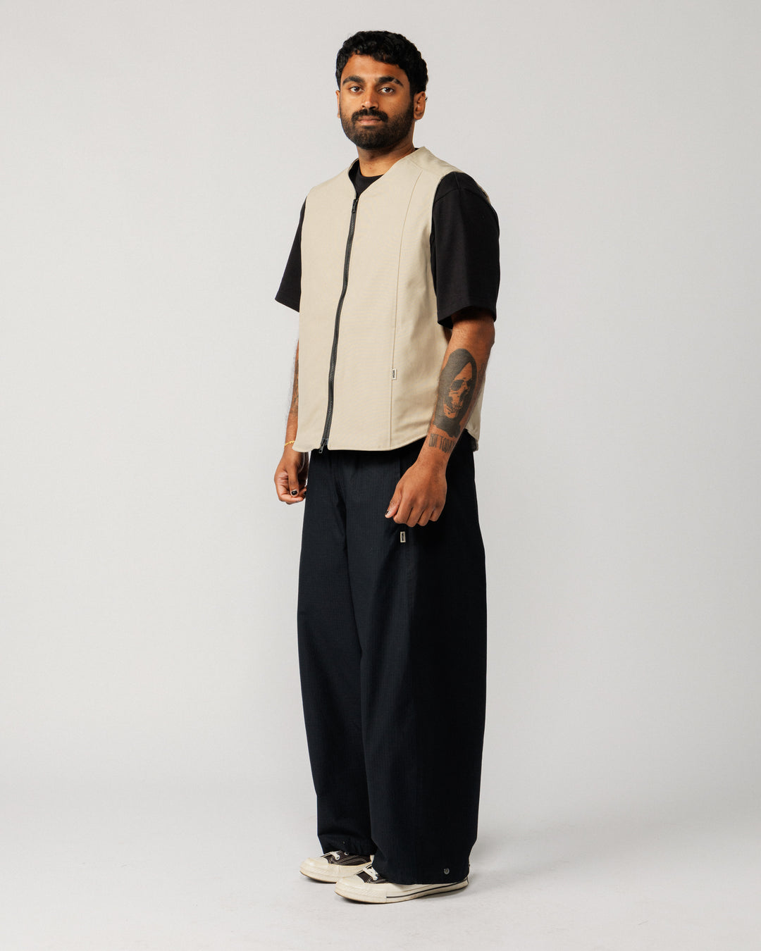 Multi-Pocket Mill Vest - Stone