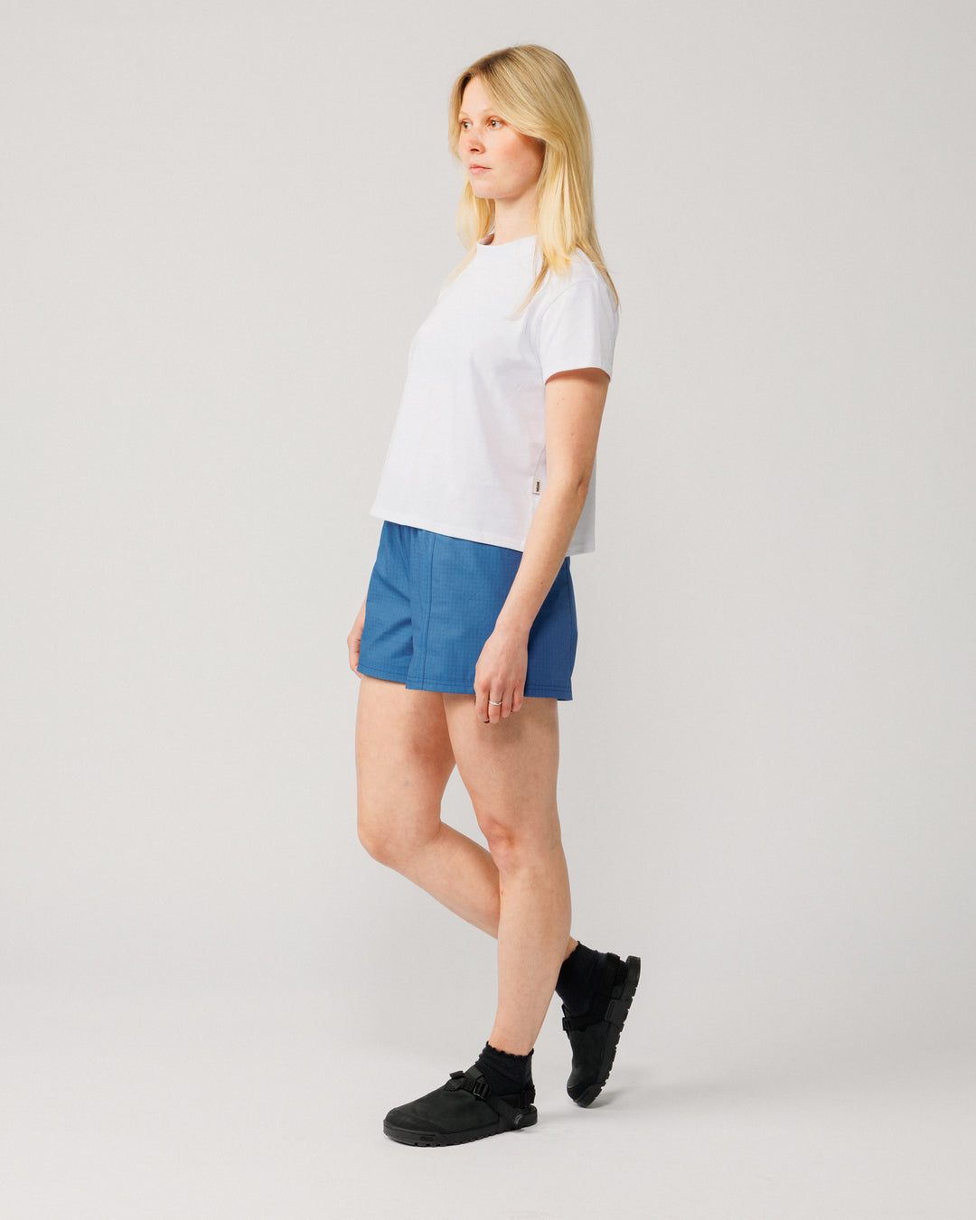 Ripstop Cropped Hiking Shorts - Sky Blue
