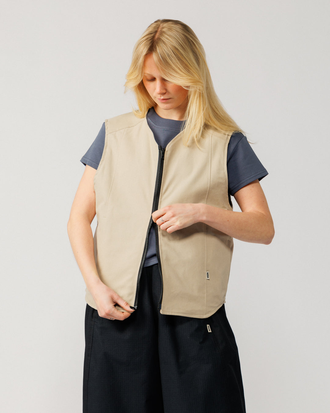 Multi-Pocket Mill Vest - Stone