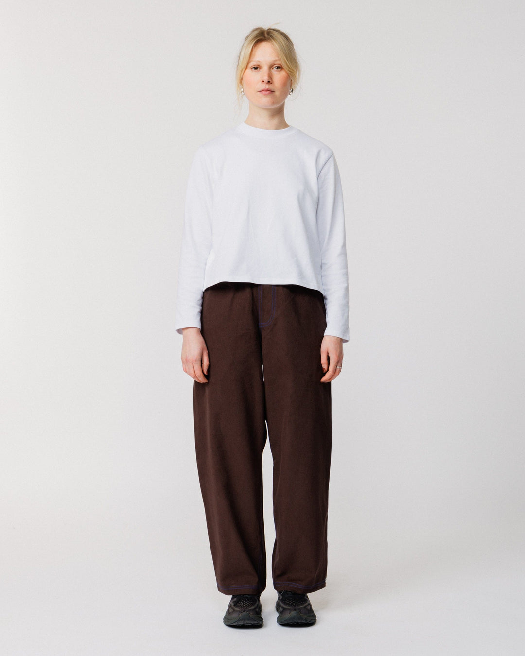 Zama Pant - Brown/Cobalt Contrast
