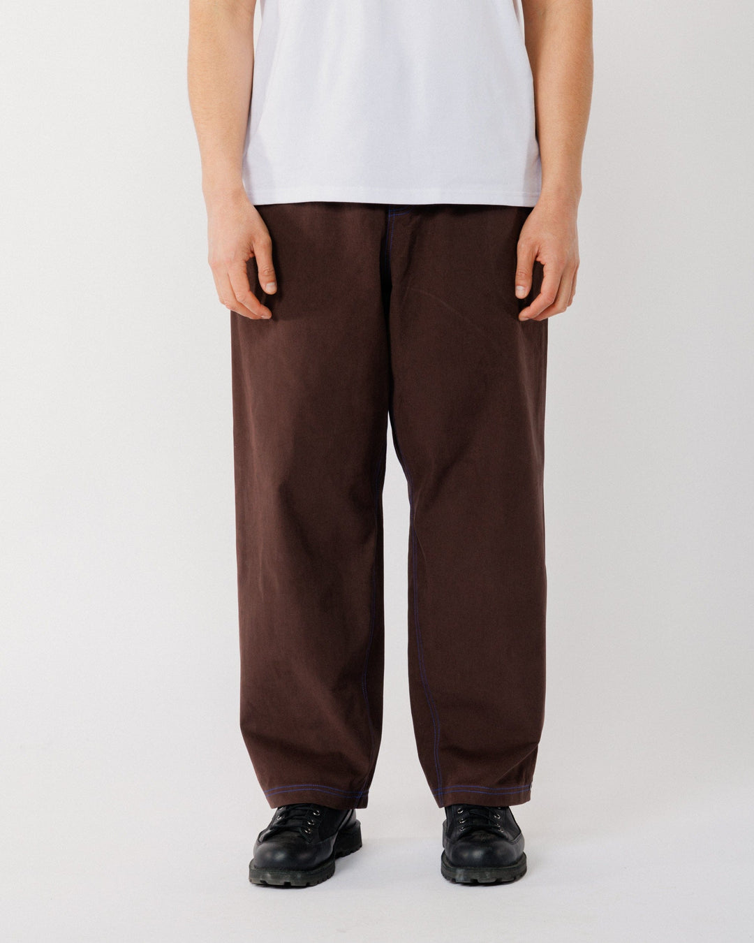 Zama Pant - Brown/Cobalt Contrast