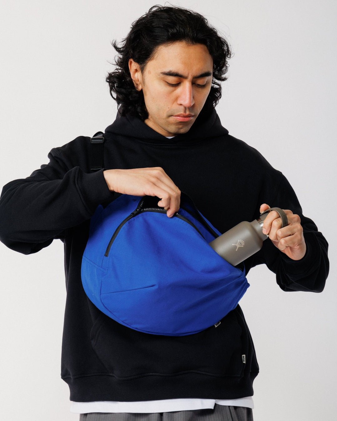 Crescent Crossbody Sling Bag - Cobalt Blue