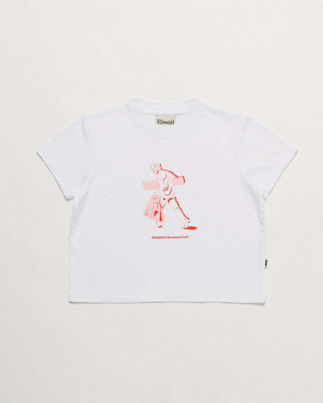 Cropped Workers Stride T-Shirt - White