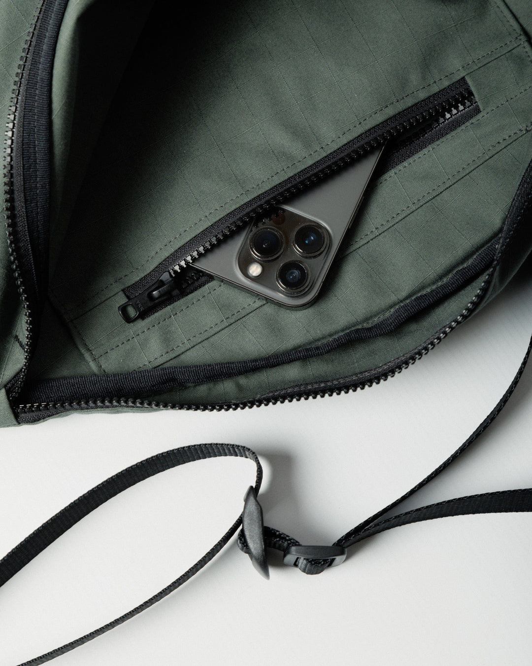 Crescent Crossbody Sling Bag - Mineral Green