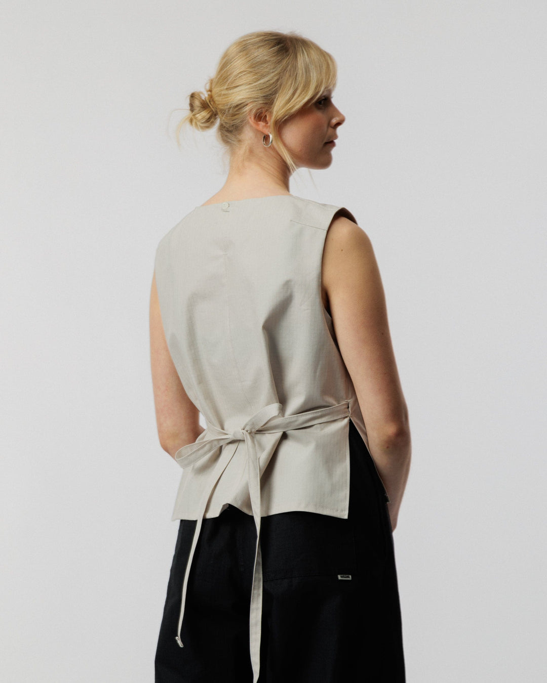 Aimee Tie Top - Stone