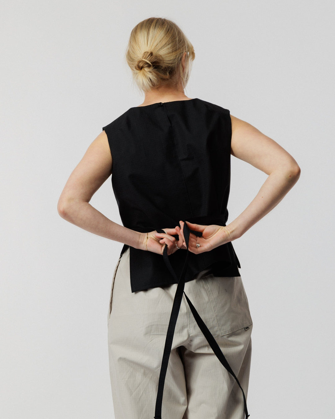 Aimee Tie Top - Black