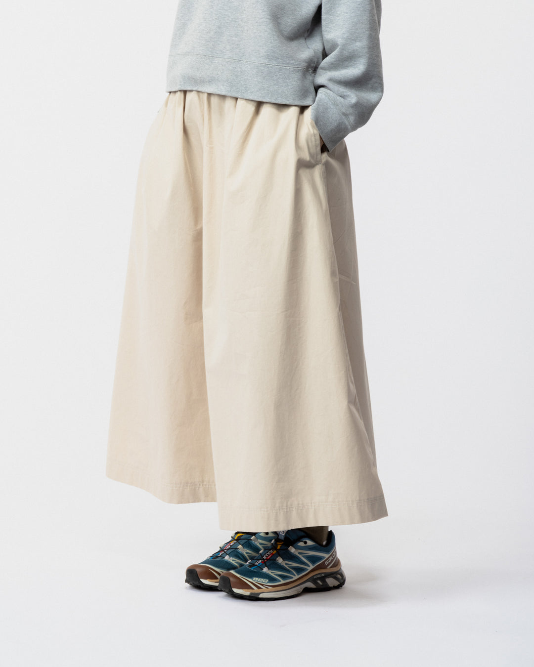 Ayla Poplin Skirt - Stone