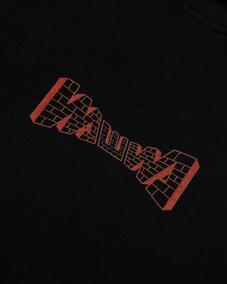 Brick Logo T-Shirt - Black — graphic close-up, print detail