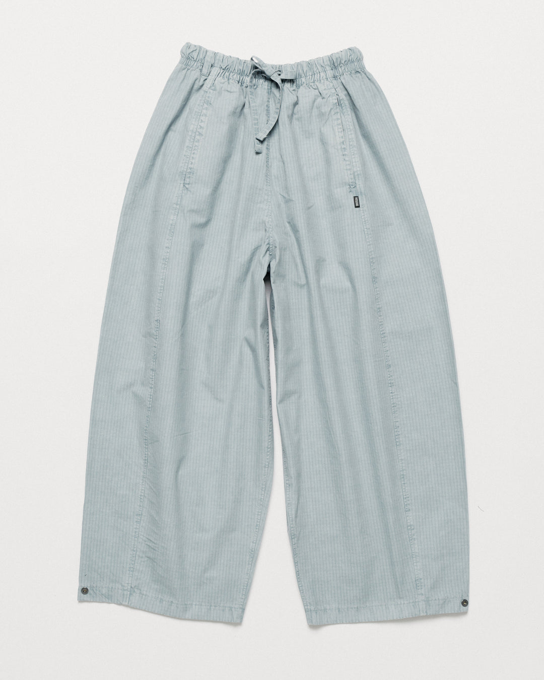 Garment Dyed Atlas Pants - Powder Blue — front flat, full garment