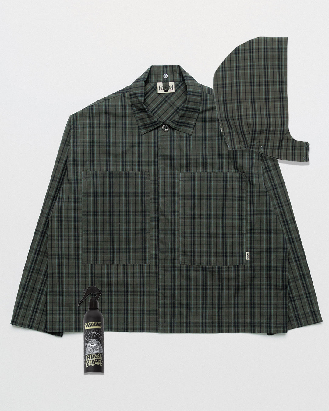 Nell Overshirt & Hood Set - Charcoal Check