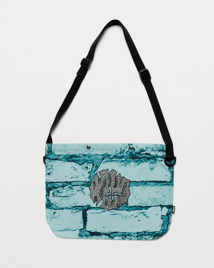 Musette - Blue Brick Camo — hero flat, complete bag strap