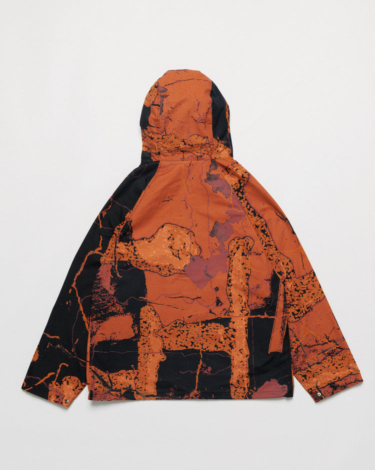Roam Raglan Jacket - Abstract Brick Camo — back flat, print placement