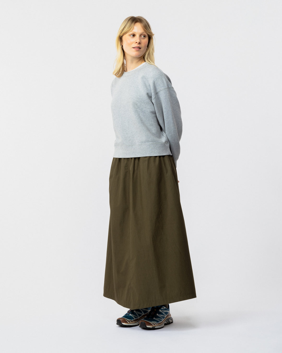 Ayla Poplin Skirt - Khaki