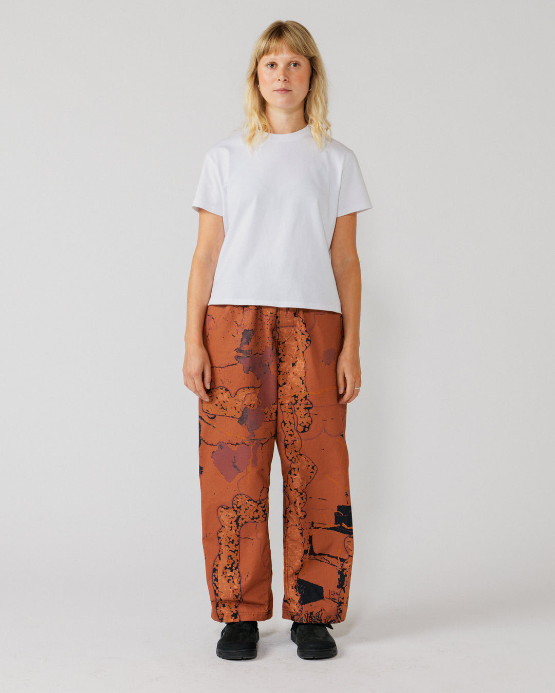 Water Resistant Zama Pants - Abstract Brick Camo — second fit front full body