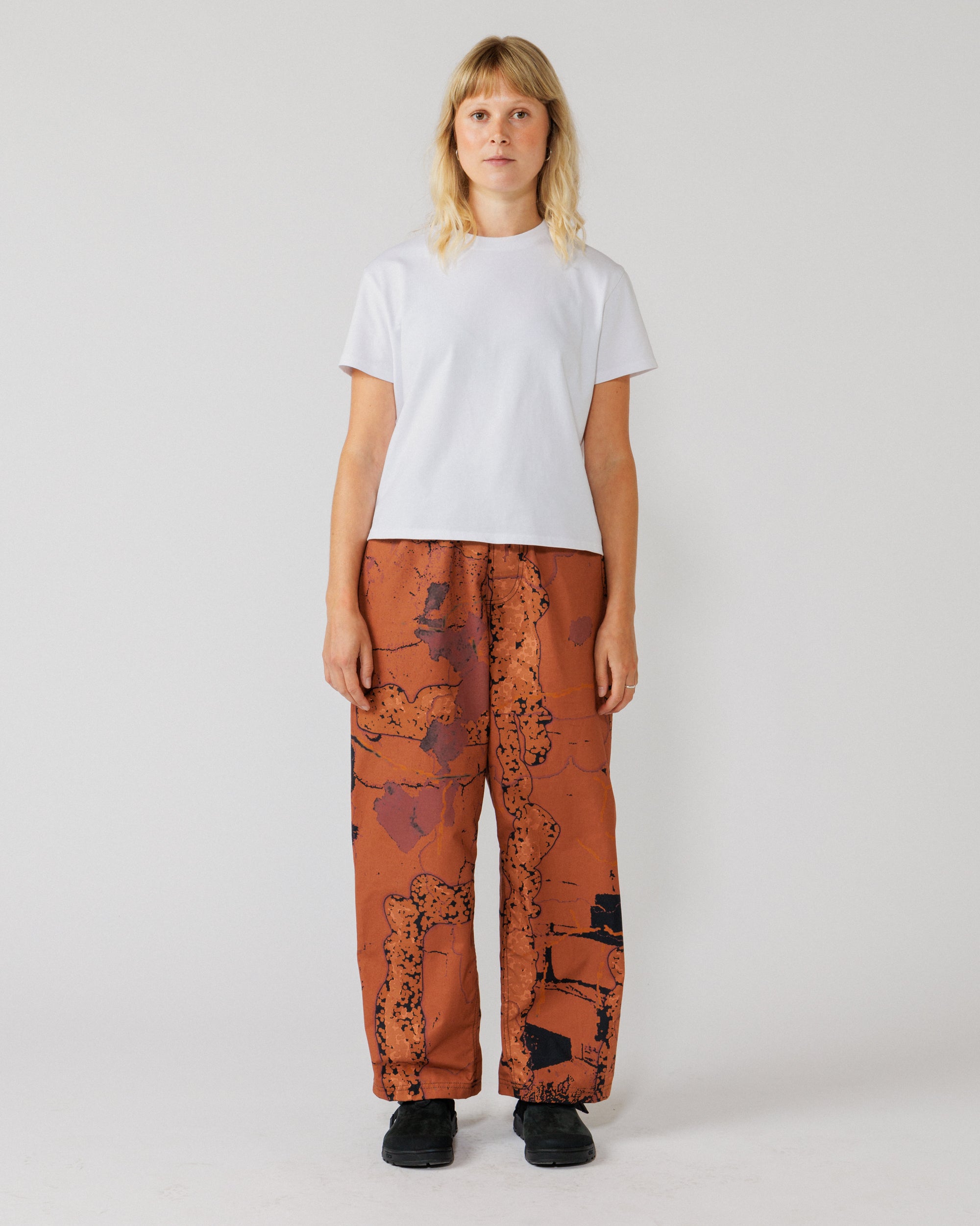 Water Resistant Zama Pants - Abstract Brick Camo — second fit front full body