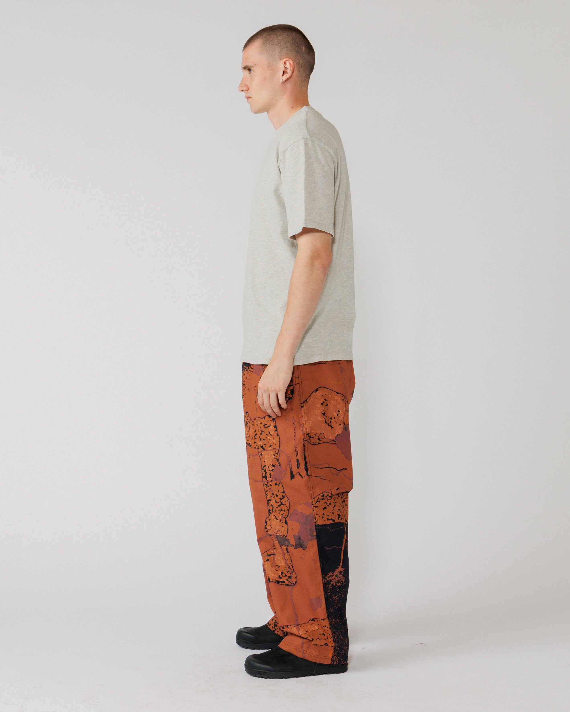 Water Resistant Zama Pants - Abstract Brick Camo — clean full side profile