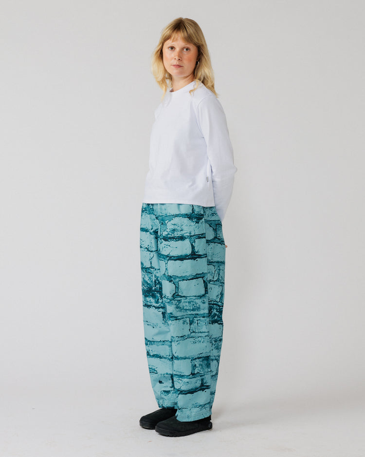 Water Resistant Zama Pants - Blue Brick Camo — 3/4 angle on second fit